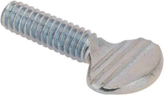 Value Collection - #8-32 Oval Shoulderless Grade 2 Steel Thumb Screw - 1/2" OAL, Zinc-Plated Finish - Makers Industrial Supply