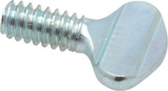 Value Collection - #10-24 Oval Shoulderless Grade 2 Steel Thumb Screw - 3/8" OAL, Zinc-Plated Finish - Makers Industrial Supply