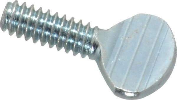 Value Collection - #10-24 Oval Shoulderless Grade 2 Steel Thumb Screw - 1/2" OAL, Zinc-Plated Finish - Makers Industrial Supply