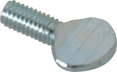 Value Collection - #10-32 Oval Shoulderless Grade 2 Steel Thumb Screw - 3/8" OAL, Zinc-Plated Finish - Makers Industrial Supply