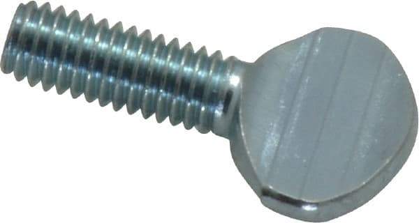 Value Collection - #10-32 Oval Shoulderless Grade 2 Steel Thumb Screw - 1/2" OAL, Zinc-Plated Finish - Makers Industrial Supply