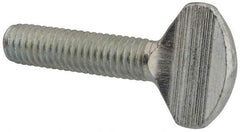 Value Collection - 3/8-16 Oval Shoulderless Grade 2 Steel Thumb Screw - 1-1/2" OAL, Zinc-Plated Finish - Makers Industrial Supply