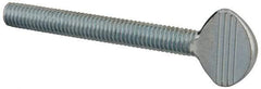 Value Collection - 3/8-16 Oval Shoulderless Grade 2 Steel Thumb Screw - 3" OAL, Zinc-Plated Finish - Makers Industrial Supply