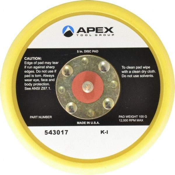 Cleco - 5" Diam Adhesive/PSA Disc Backing Pad - Hard Density, 13,000 RPM - Makers Industrial Supply