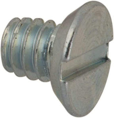 Value Collection - #5-40 UNC, 1/8" OAL Slotted Drive Machine Screw - Flat Undercut Head, Grade J82 Steel, Zinc-Plated Finish, Without Washer - Makers Industrial Supply