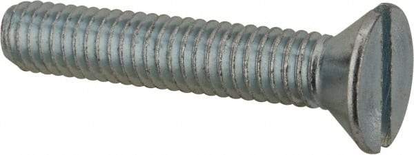 Value Collection - 5/16-18 UNC, 1-3/4" OAL Slotted Drive Machine Screw - Flat Head, Grade 2 Steel, Zinc-Plated Finish, Without Washer - Makers Industrial Supply