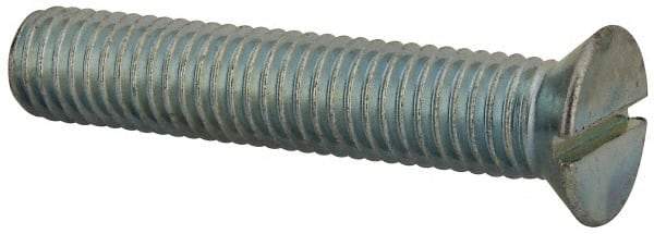 Value Collection - 1/2-13 UNC, 2-3/4" OAL Slotted Drive Machine Screw - Flat Head, Grade J82 Steel, Zinc-Plated Finish, Without Washer - Makers Industrial Supply