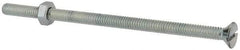 Value Collection - 1/4-20 UNC, 5" OAL Slotted Drive Machine Screw - Flat Head, Grade J82 Steel, Zinc-Plated Finish, Without Washer - Makers Industrial Supply