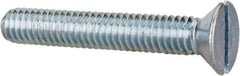 Value Collection - 5/16-18 UNC, 2" OAL Slotted Drive Machine Screw - Flat Head, Grade 2 Steel, Zinc-Plated Finish, Without Washer - Makers Industrial Supply