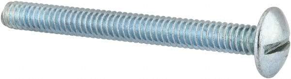 Value Collection - 1/4-20 UNC, 2-1/2" Length Under Head Slotted Drive Machine Screw - Truss Head, Grade 2 Steel, Zinc-Plated Finish, Without Washer - Makers Industrial Supply