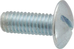 Value Collection - 3/8-16 UNC, 1" Length Under Head Slotted Drive Machine Screw - Truss Head, Grade 2 Steel, Zinc-Plated Finish, Without Washer - Makers Industrial Supply