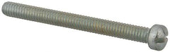 Value Collection - #8-32 UNC, 1-3/4" Length Under Head Slotted Drive Machine Screw - Fillister Head, Grade 2 Steel, Zinc-Plated Finish, Without Washer - Makers Industrial Supply