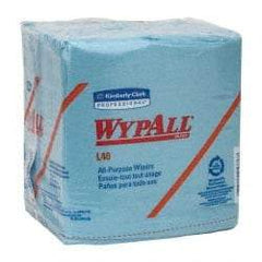 WypAll - L40 1/4 Fold General Purpose Wipes - Poly Pack, 12" x 12-1/2" Sheet Size, Blue - Makers Industrial Supply