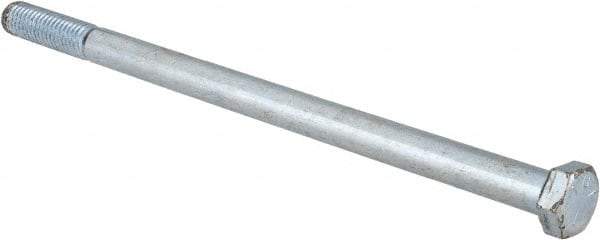 Made in USA - 3/8-16 UNC, 7" Length Under Head Hex Head Cap Screw - Grade 5 Steel, Zinc-Plated Finish, 9/16" Hex - Makers Industrial Supply