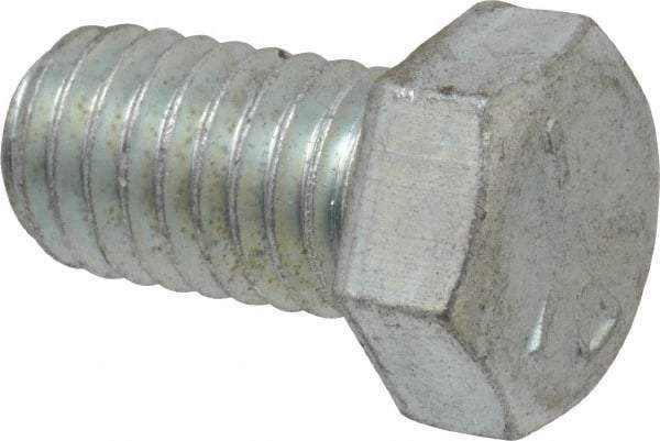 Made in USA - 7/16-14 UNC, 3/4" Length Under Head Hex Head Cap Screw - Fully Threaded, Grade 5 Steel, Zinc-Plated Finish, 5/8" Hex - Makers Industrial Supply