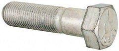 Made in USA - 9/16-18 UNF, 2-1/4" Length Under Head Hex Head Cap Screw - Partially Threaded, Grade 5 Steel, Zinc-Plated Finish, 13/16" Hex - Makers Industrial Supply