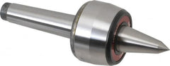 Rohm - MT3 Taper Shank, 2.362" Head Diam 882 Lb Capacity Live Center - 5,000 Max RPM, 1.661" Head Length, 63/64" Point Diam, 1.85" Point Len, 880 Lb Max Workpc, 6.949" OAL, Long Point - Makers Industrial Supply