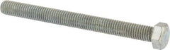 Value Collection - 1/2-13 UNC, 5-1/2" Length Under Head Hex Head Cap Screw - Fully Threaded, Grade 2 Steel, Zinc-Plated Finish, 3/4" Hex - Makers Industrial Supply