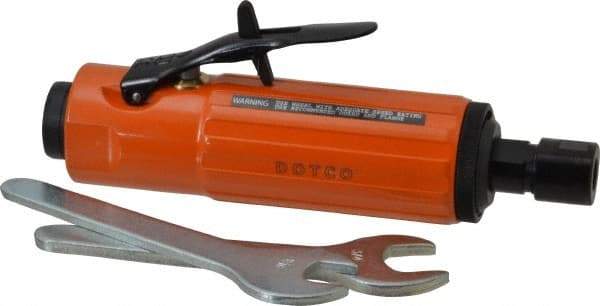 Dotco - 1/4" Collet, Straight Handle, Straight Air Die Grinder - 23,000 RPM, Rear Exhaust, 37 CFM, 0.9 hp, 90 psi, 1/4" Inlet - Makers Industrial Supply