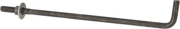 Value Collection - 3/8-16, 10" OAL Bent Anchor Bolt - Grade 2 Steel - Makers Industrial Supply