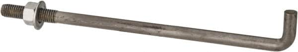 Value Collection - 1/2-13, 10" OAL Bent Anchor Bolt - Grade 2 Steel - Makers Industrial Supply