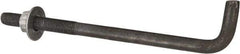 Value Collection - 1-8, 18" OAL Bent Anchor Bolt - Grade 2 Steel - Makers Industrial Supply