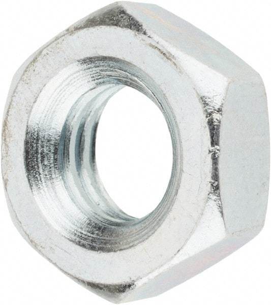 Value Collection - 3/8-16 UNC Steel Right Hand Machine Screw Hex Nut - 5/8" Across Flats, 1/4" High, Zinc Clear Finish - Makers Industrial Supply