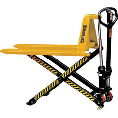 Wesco Industrial Products - 2,200 Lb Capacity, 31-1/2" Lift Scissor High Lift - 3.6" Min Lift Height, 44-1/2" Fork Length x 27" Fork Width, 27" Overall Width - Makers Industrial Supply