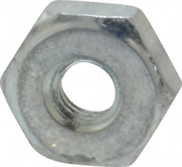 Value Collection - #6-40 UN Steel Right Hand Machine Screw Hex Nut - 5/16" Across Flats, 0.114" High, Zinc-Plated Finish, 2B Class of Fit - Makers Industrial Supply