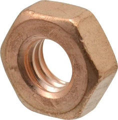 Value Collection - 5/16-18 UNC Silicon Bronze Right Hand Machine Screw Hex Nut - 9/16" Across Flats, 7/32" High, Uncoated - Makers Industrial Supply