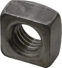 Value Collection - 5/8-11 Steel Square Nut - Uncoated, 1" Square Width x 35/64" Overall Height - Makers Industrial Supply