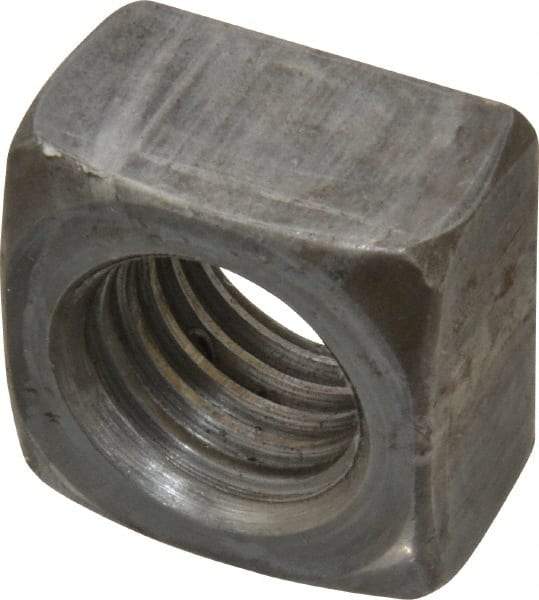 Value Collection - 3/4-10 Steel Square Nut - Uncoated, 1-1/8" Square Width x 21/32" Overall Height - Makers Industrial Supply