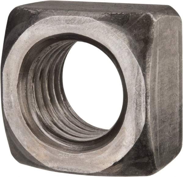 Value Collection - 7/8-9 Steel Square Nut - Uncoated, 1-5/16" Square Width x 49/64" Overall Height - Makers Industrial Supply