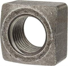 Value Collection - 1-1/4-7 Steel Square Nut - Uncoated, 1-7/8" Square Width x 1-3/32" Overall Height - Makers Industrial Supply