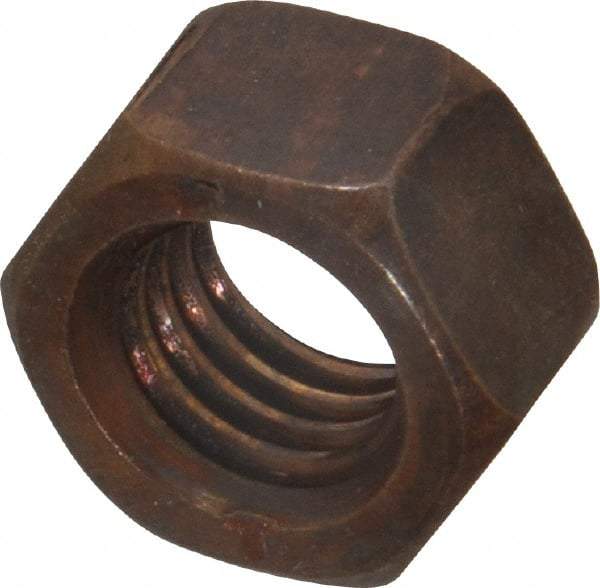 Value Collection - 1/2-13 UNC Silicon Bronze Right Hand Hex Nut - 3/4" Across Flats, 7/16" High, Uncoated - Makers Industrial Supply