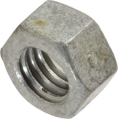 Value Collection - 3/8-16 UNC Steel Right Hand Hex Nut - 9/16" Across Flats, 21/64" High, Hot Dipped Galvanized Finish - Makers Industrial Supply