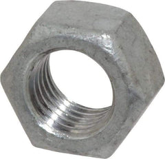 Value Collection - 3/4-10 UNC Steel Right Hand Hex Nut - 1-1/8" Across Flats, 41/64" High, Hot Dipped Galvanized Finish - Makers Industrial Supply