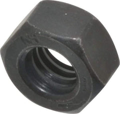 Value Collection - 5/16-18 UNC Steel Right Hand Hex Nut - 1/2" Across Flats, 17/64" High, Black Oxide Finish - Makers Industrial Supply