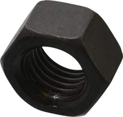 Value Collection - 7/8-9 UNC Steel Right Hand Hex Nut - 1-5/16" Across Flats, 3/4" High, Black Oxide Finish - Makers Industrial Supply