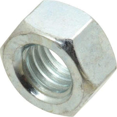 Value Collection - 7/16-14 UNC Steel Right Hand Hex Nut - 11/64" Across Flats, 3/8" High, Zinc-Plated Finish - Makers Industrial Supply