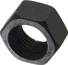 Value Collection - 7/16-20 UNF Steel Right Hand Hex Nut - 11/16" Across Flats, 3/8" High, Black Oxide Finish - Makers Industrial Supply