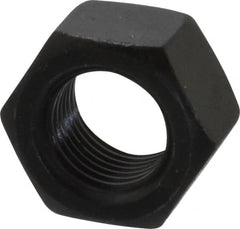 Value Collection - 1/2-20 UNF Steel Right Hand Hex Nut - 3/4" Across Flats, 7/16" High, Black Oxide Finish - Makers Industrial Supply