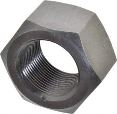 Value Collection - 1-1/2 - 12 UNF Steel Right Hand Hex Nut - 2-1/4" Across Flats, 1-9/32" High, Uncoated - Makers Industrial Supply