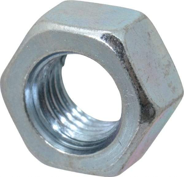 Value Collection - 5/16-24 UNF Steel Right Hand Hex Nut - 1/2" Across Flats, 17/64" High, Zinc-Plated Finish - Makers Industrial Supply