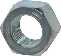 Value Collection - 9/16-18 UNF Steel Right Hand Hex Nut - 7/8" Across Flats, 31/64" High, Zinc-Plated Finish - Makers Industrial Supply