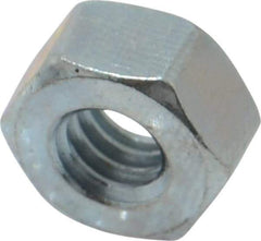 Value Collection - 1/4-20 UNC Steel Left Hand Hex Nut - 7/16" Across Flats, 7/32" High, Uncoated - Makers Industrial Supply