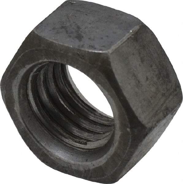 Value Collection - 5/8-11 UNC Steel Left Hand Hex Nut - 15/16" Across Flats, 35/64" High, Uncoated - Makers Industrial Supply