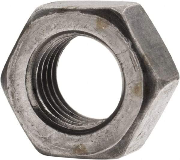 Value Collection - 5/16-24 UNF Steel Left Hand Hex Nut - 1/2" Across Flats, 17/64" High, Uncoated - Makers Industrial Supply