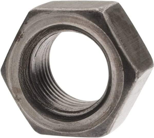 Value Collection - 1/2-20 UNF Steel Left Hand Hex Nut - 3/4" Across Flats, 7/16" High, Uncoated - Makers Industrial Supply