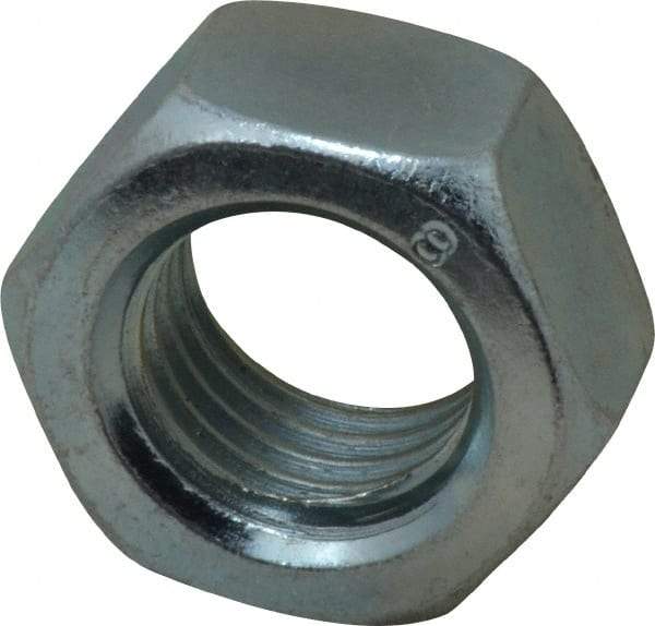 Value Collection - M24x3.00 Steel Right Hand Hex Nut - 36mm Across Flats, 19mm High, Zinc-Plated Finish - Makers Industrial Supply